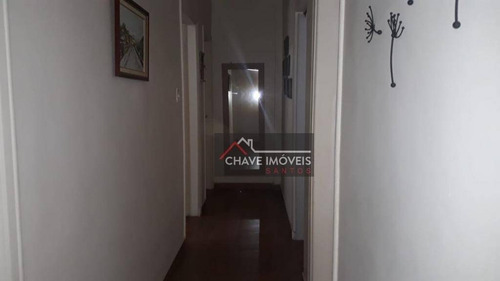 Imagem 4 de 16 de Apartamento Com 3 Dormitórios À Venda, 100 M² Por R$ 430.000,00 - Gonzaga - Santos/sp - Ap2855