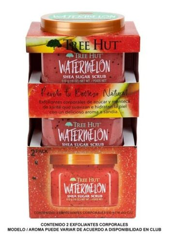 Exfoliante Corporal Tree Hut 2 Pzas De 510 G