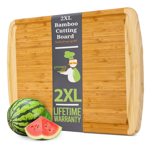 Greener Chef Tablas De Cortar De Bambu Extra Grandes De 24 P