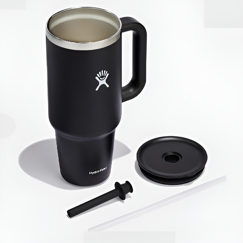 Hydro Flask Essential Termo De Viaje Y Botella Boca Ancha 2p Color Negro