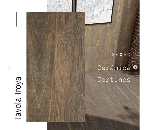 Ceramica Simil Madera Tavola Troya 35x60 Cortines 1ª X M2