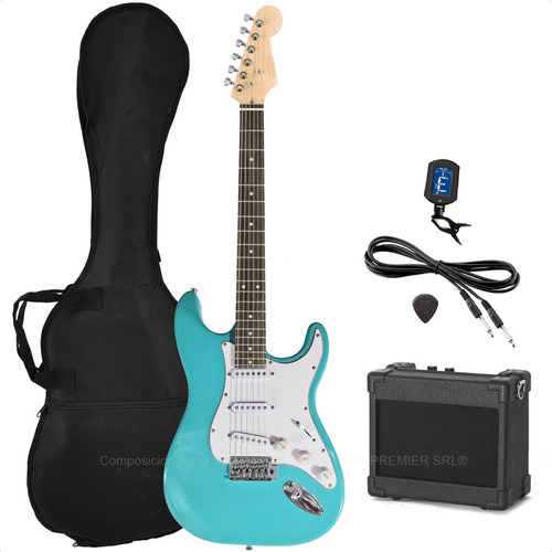 Combo Guitarra Electrica Rock + Amplificador Funda Afinador 