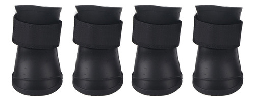 Botas Impermeables M Black Uk Plug Para Mascotas, 4 Unidades