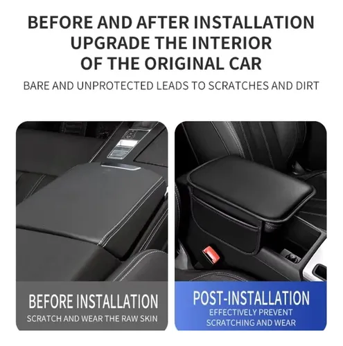 Codera Para Reposabrazos De Coche De Piel Auténtica