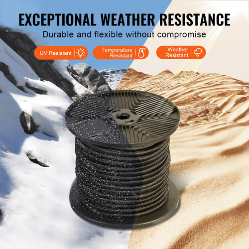 Cuerda Elástica Bungee Cord Roll Vevor De 1/4 Pulgadas X 120