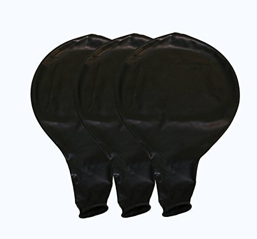 Globo Látex Negro 36 Pulgadas, Pack De 3