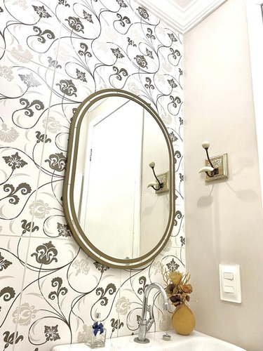 Imagem 3 de 8 de Espelho Decorativo Lavabo Banheiro Vidro Cristal - Fábrica