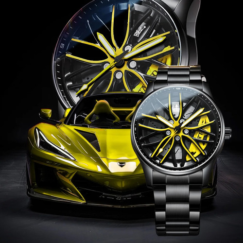 Reloj De Cuarzo Giratorio De Moda Para Hombre