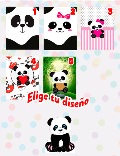 Morralitos Recuerdos Cumple Bolo Oso Panda Personalizado 30u