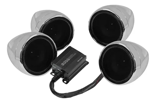 Sistema De Altavoces Bluetooth Para Motocicleta Mc470b - Amplificador Compacto Clase D, Altavoces Resistentes A La Intemperie De 3 Pulgadas, Control De Volumen - Sonido De Alta Calidad, Durabilidad Y