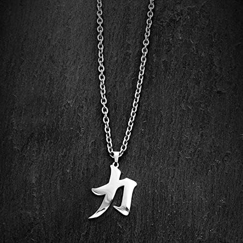Colar Com Pingente De Kanji De Força Japonesa Wchama Para M