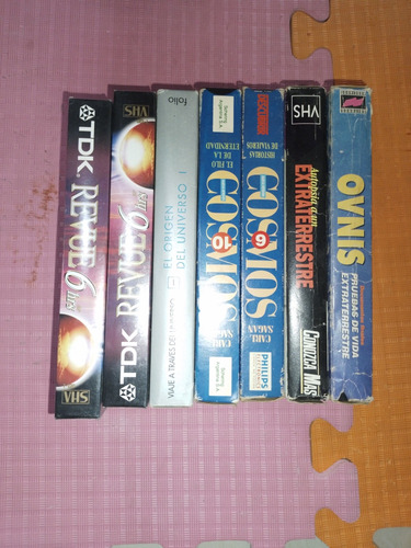 Lote 7 Vhs. Varios. Cosmos. Conozca Más. De Época 90s (Usado)