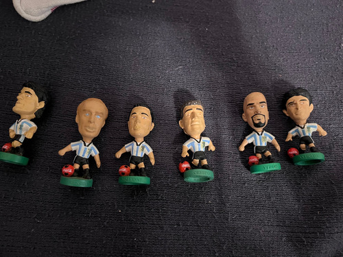 Muñecos Cabezones Argentina Coca Cola 98 (lote De 6) (Usado)