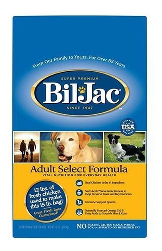 Bil-jac Adult Select Formula 15lbs