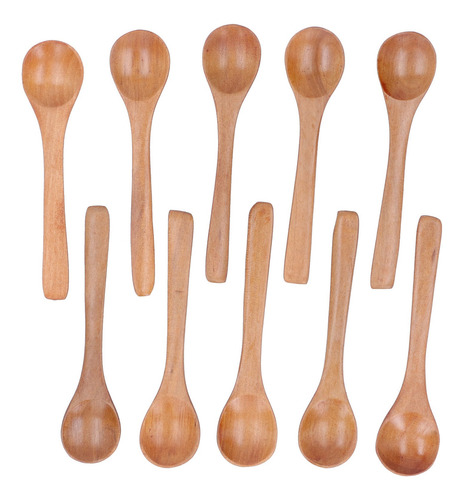Cuchara De Madera, 10 Piezas, Vajilla Infantil, Mini Condime