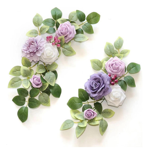 2x Arco De Boda Con Flores Para Esquinas, Estilo F