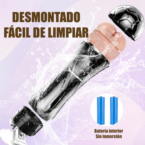 Masturbador Masculino Giratorio Con Base De Succión - Anal Color Negro Tipo de orificio Ano