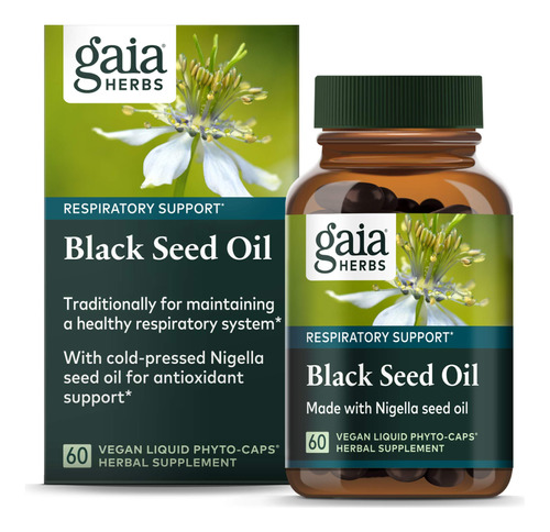Gaia Herbs Aceite De Semilla Negra  Capsulas Prensadas En F