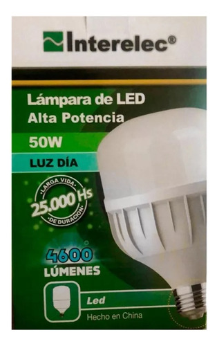 Lampara Led Galponera 50w Interelec Luz Fria 