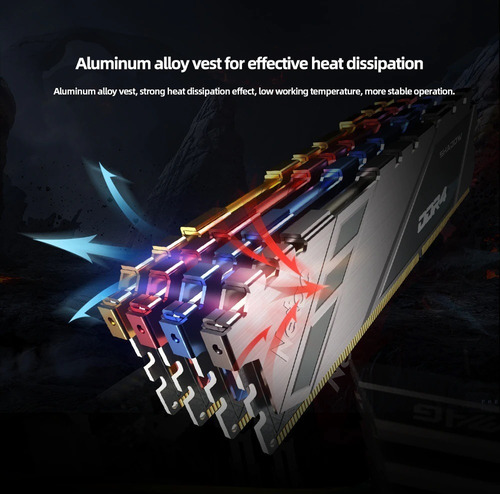 Imagem 4 de 4 de Kit 16gb Ddr4 Netac Shadow 2x 8gb Xmp 3200mhz Latência Cl16