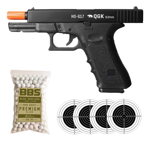 Pistola Airsoft Glock 17 Qgk Hs G17 Spring Calibre 6mm K2