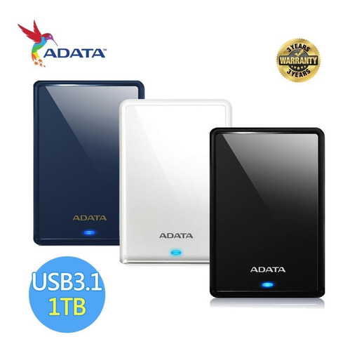 Imagen 3 de 10 de Disco Duro Externo 1tb Ps4 Pc Adata Hv620s Usb 3.1 Bl Backup