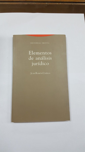 Capella, Juan Ramon. Elementos De Analisis Juridico