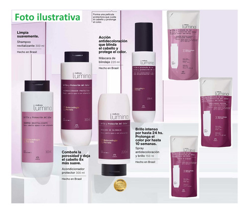 Mascara Capilar Blindaje Brill Protec De Color Lumina Natura