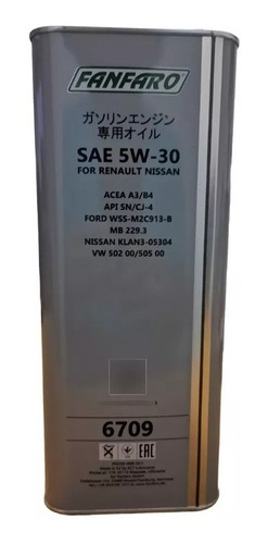 Aceite 5w-30 Original Nissan Sintético 4 Litros