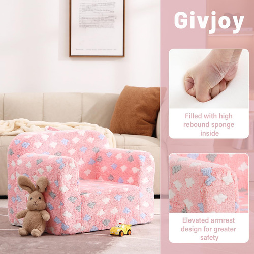 Sofá Infantil De Felpa Convertible Para Niños Y Niñas