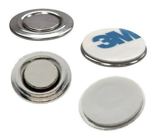 20 Porta Gafete Magnético Imán Neodimio Metal Broche 1 Pin 