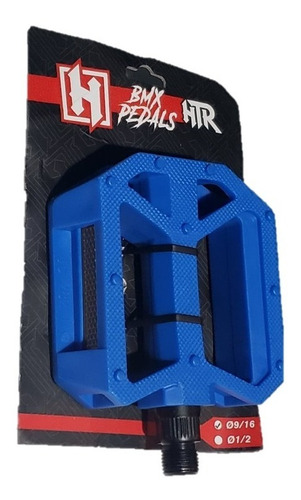 Pedal Htr Bmx Mtb 9/16 Con Reflejante Y Pin Antiderrapante