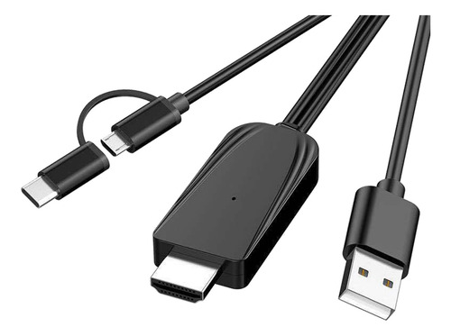 Cable Tipo C / Micro Usb A Hdmi 1080phd Para Android A Tv /