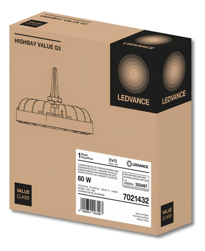 Luminaria Led Highbay Industrial 60w 6500k 7800lm Ledvance