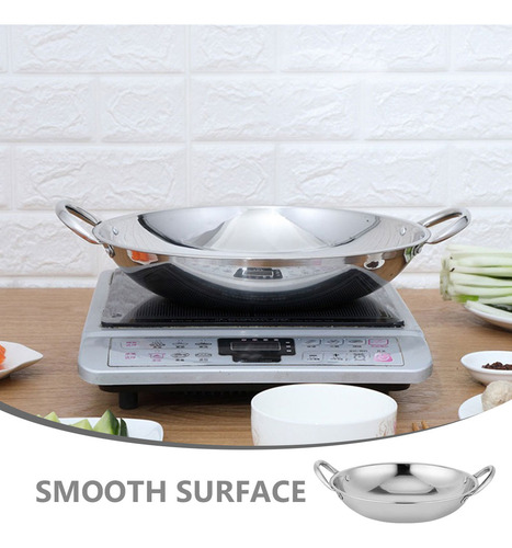 Olla De Acero Inoxidable Con Doble Asa Para Freír, Versátil