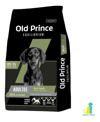 Alimento Old Prince Equilibrium Equilibrium para perro adulto para perro adulto de raza pequeña sabor pollo y arroz en bolsa de 7.5 kg