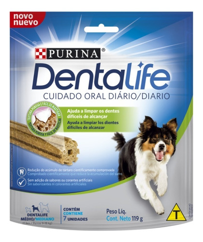 Purina Dentalife Snack Perro Adulto Mediano Baja Sarro 119g