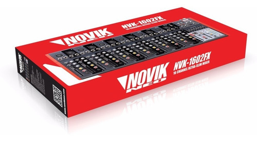 Consola Mixer Novik Nvk-1602fx Usb 16 Canales Ultra Slim Fx