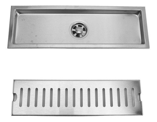 Desagüe Rectangular De Acero Inoxidable Para Piso De Baño De