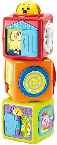 Imagen 1 de 7 de Cubos Didacticos Apilables Para Bebe Con Actividades Winfun
