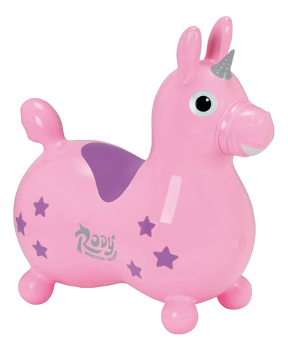 Rody Magical Unicorn Hopon Animal Hinchable Rosa