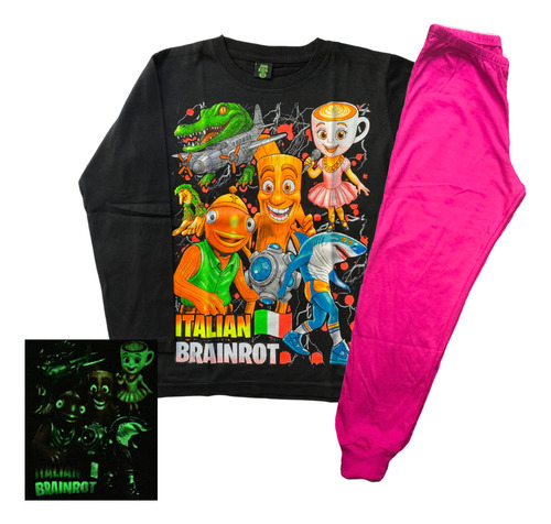Pijama Brainrot Tralalero Tung Bombardino Capuchina Meme