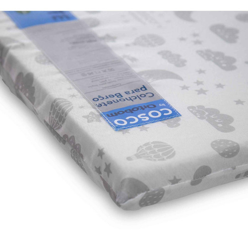 Colchonete Para Berço Tam 2 (95x61x4) Branco - Cosco Tamanho M
