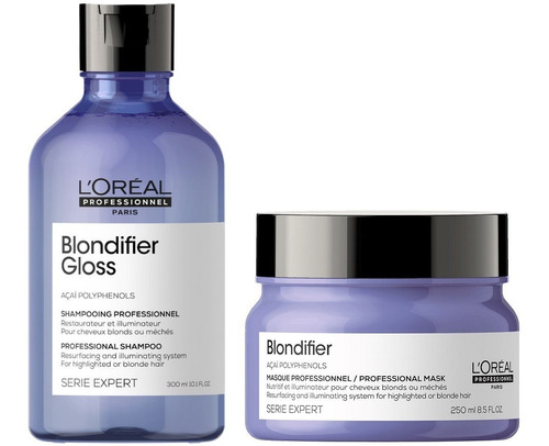 Shampoo + Mascarilla Para Cabello Rubio Loreal Blondifier