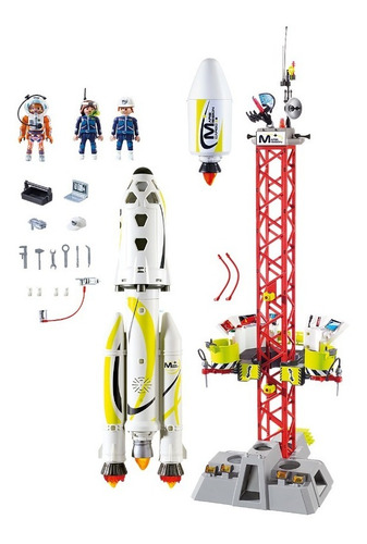 Playmobil Cohete Con Plataforma De Lanzamiento 9488 Edu