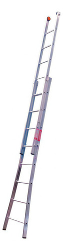 Escada Extensivel Dupla 8 Degraus Aluminio 2,70/4,50