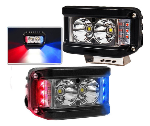 Par Faros De Led Luz Policia Para Moto Todoterreno 4x4 5000l