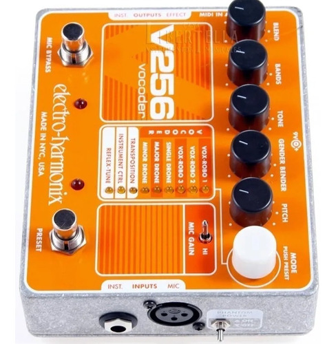 Pedal Para Voz Vocoder Electro Harmonix V256 Color Naranja