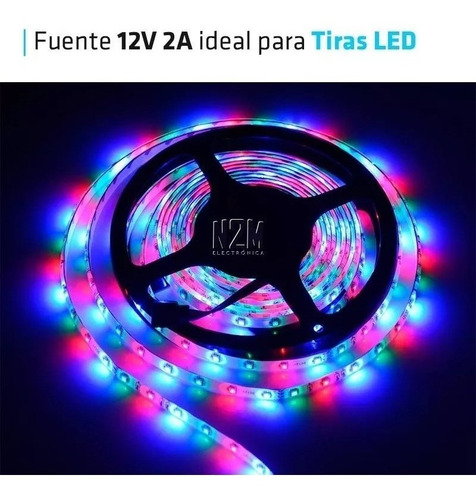 Imagen 5 de 10 de Fuente 12v 2a Plastica Transformador Switching Tira Led Full