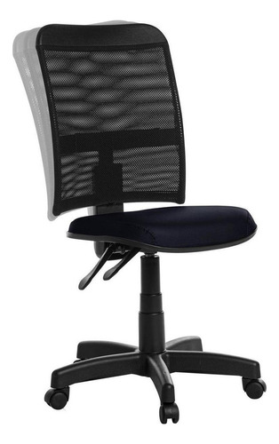 Cadeira Escritório Ergonômica Em Tela Rce Azul Escuro